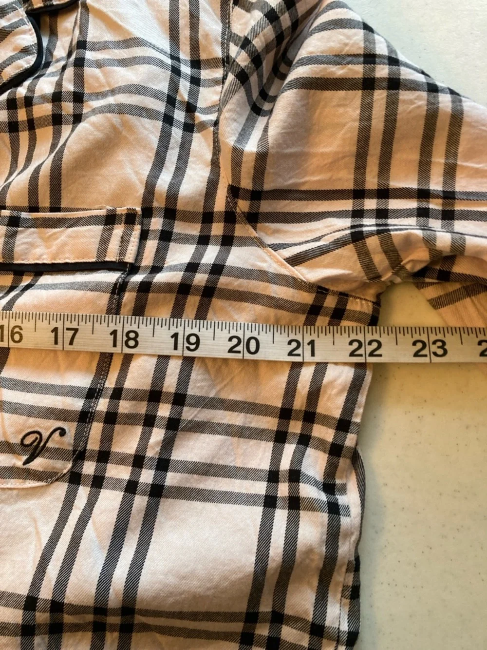 Victoria's Secret Pink and Black Plaid Two-Piece Pajama Set - Picture 7 of 11
